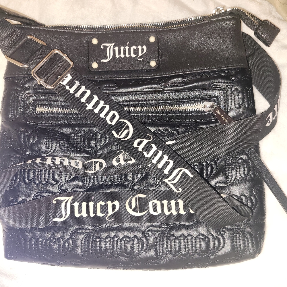 Juicy Couture Black Moto Sport Crossbody bag